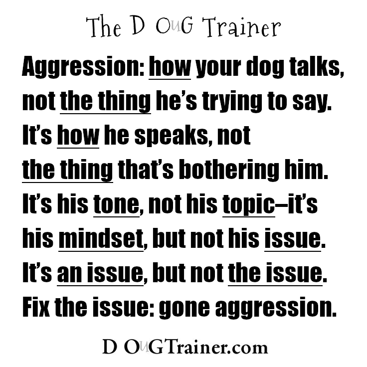 It's about you, it's not about your dog.
