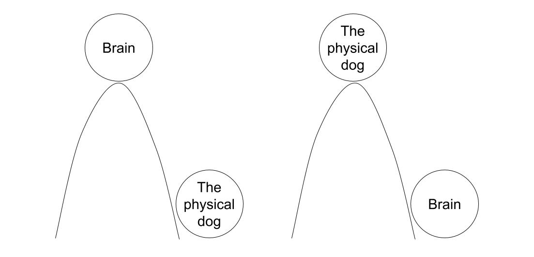 A diagram showing what's going on on the inside of the dog as it relates to its owner. 